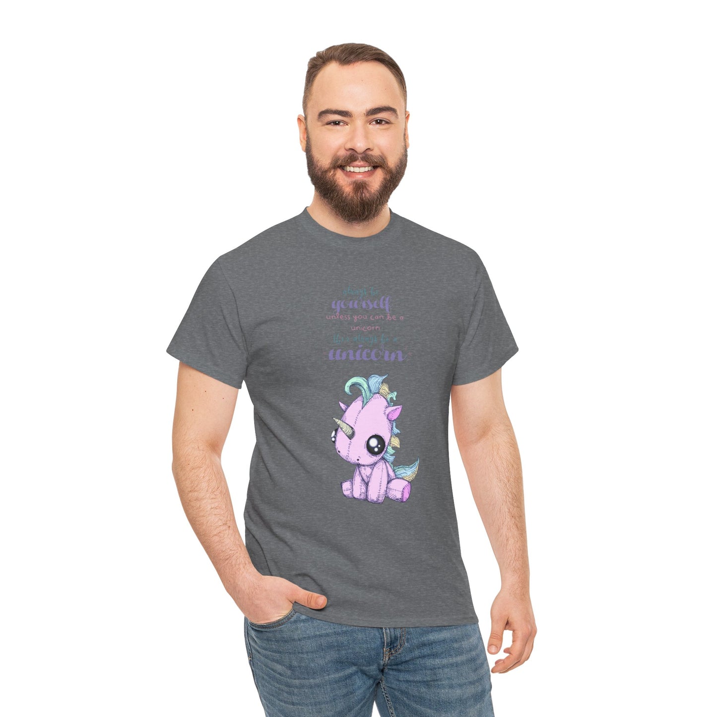 Be Yourself Unicorn Unisex Heavy Cotton Tee