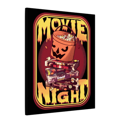 Retro Movie Night Matte Canvas Stretched