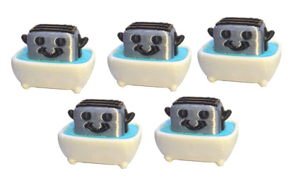Tiny Toaster Bath (5 Pack) 3D Print Small Figure