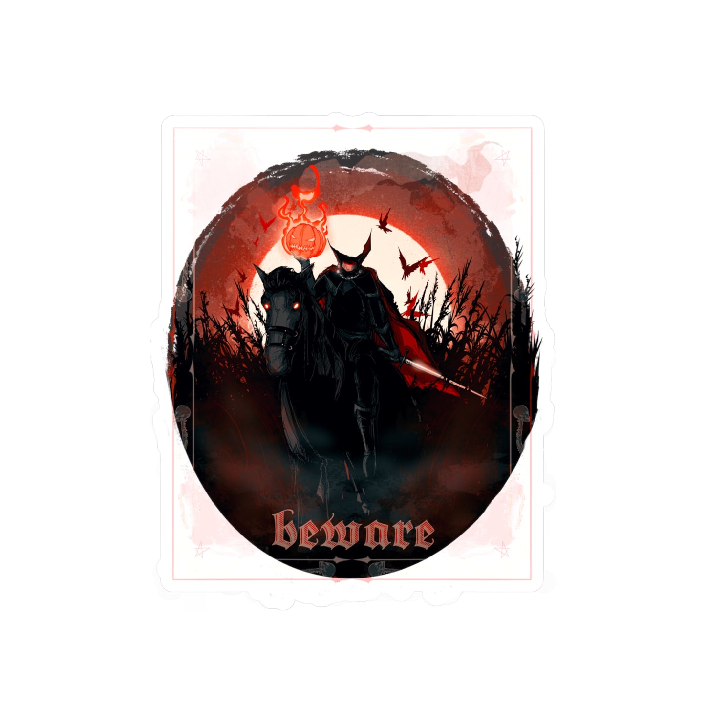 Headless Horseman Kiss-Cut Vinyl Decal