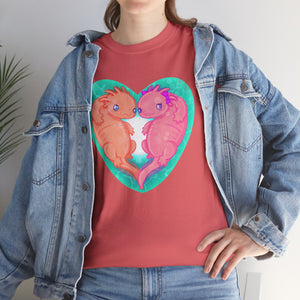 Axolotls In Love Unisex Heavy Cotton Tee