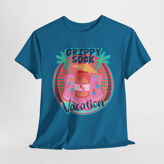 Grippy Sock Vacation Unisex Heavy Cotton Tee