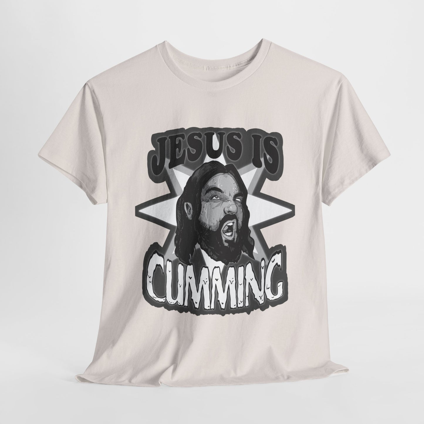Jesus Is Cumming Unisex Heavy Cotton Tee