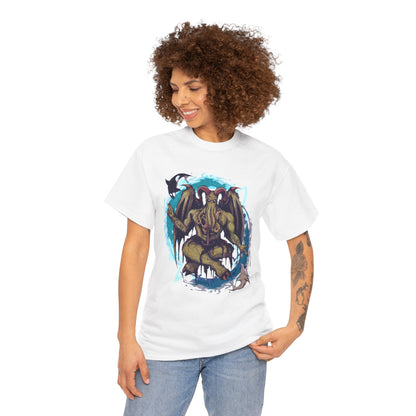 Baphomet Cthulhu Unisex Heavy Cotton Tee