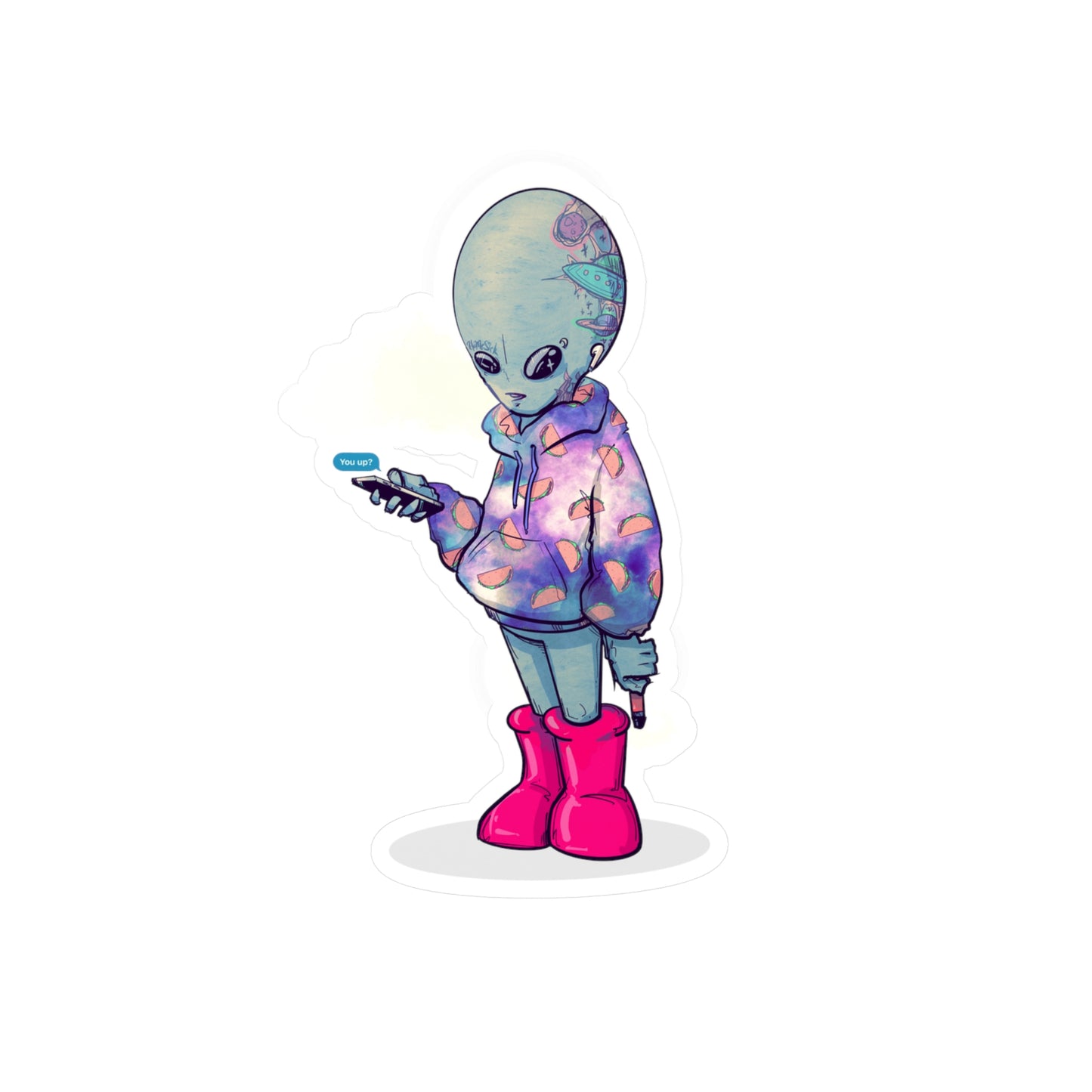 Earth Alien Kiss-Cut Vinyl Decal