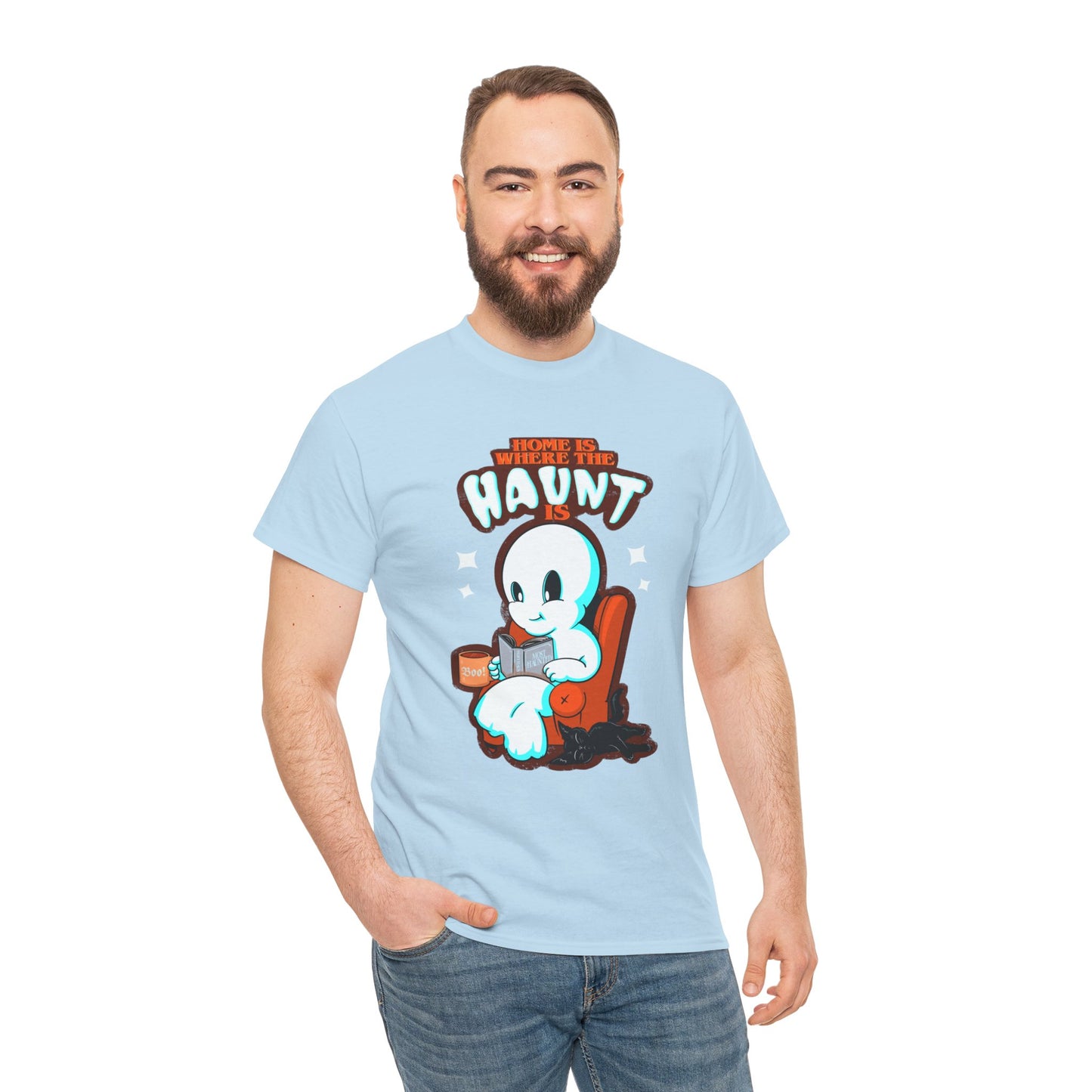 Home Is Where The Haunt Is Unisex Heavy Cotton Tee