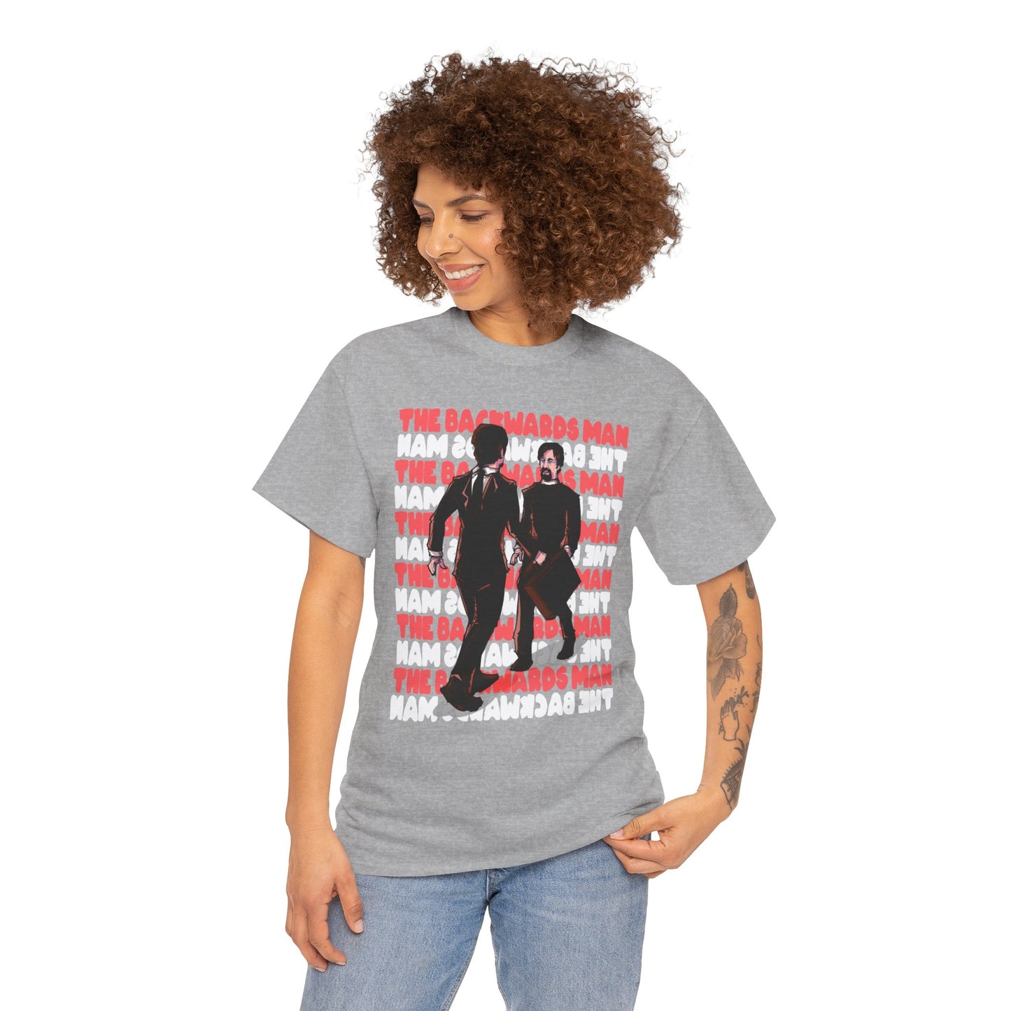 The Backwards Man Unisex Heavy Cotton Tee