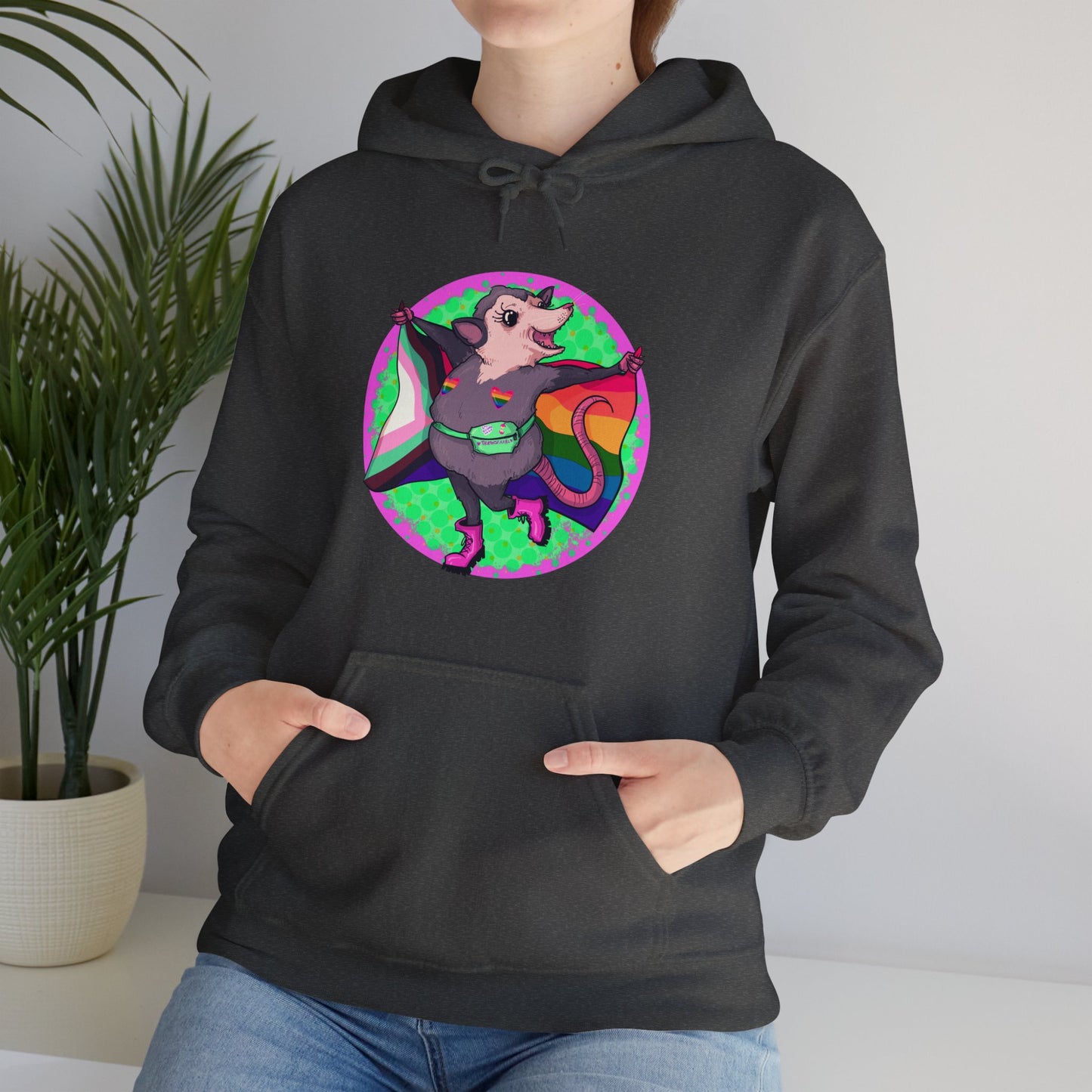 Pride Opossum Unisex Heavy Blend Hooded Sweatshirt