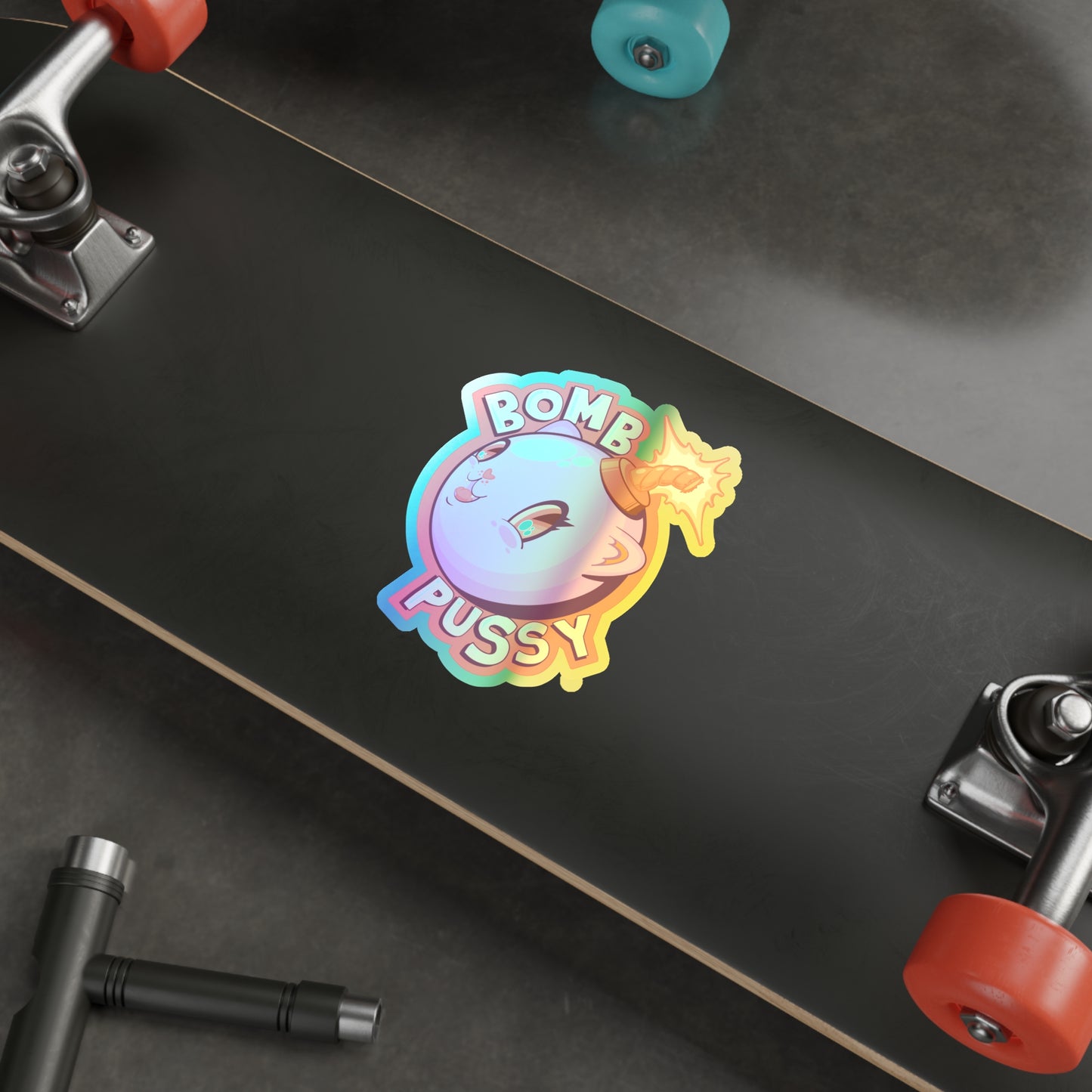 Bomb Pussy Holographic Die-cut Stickers