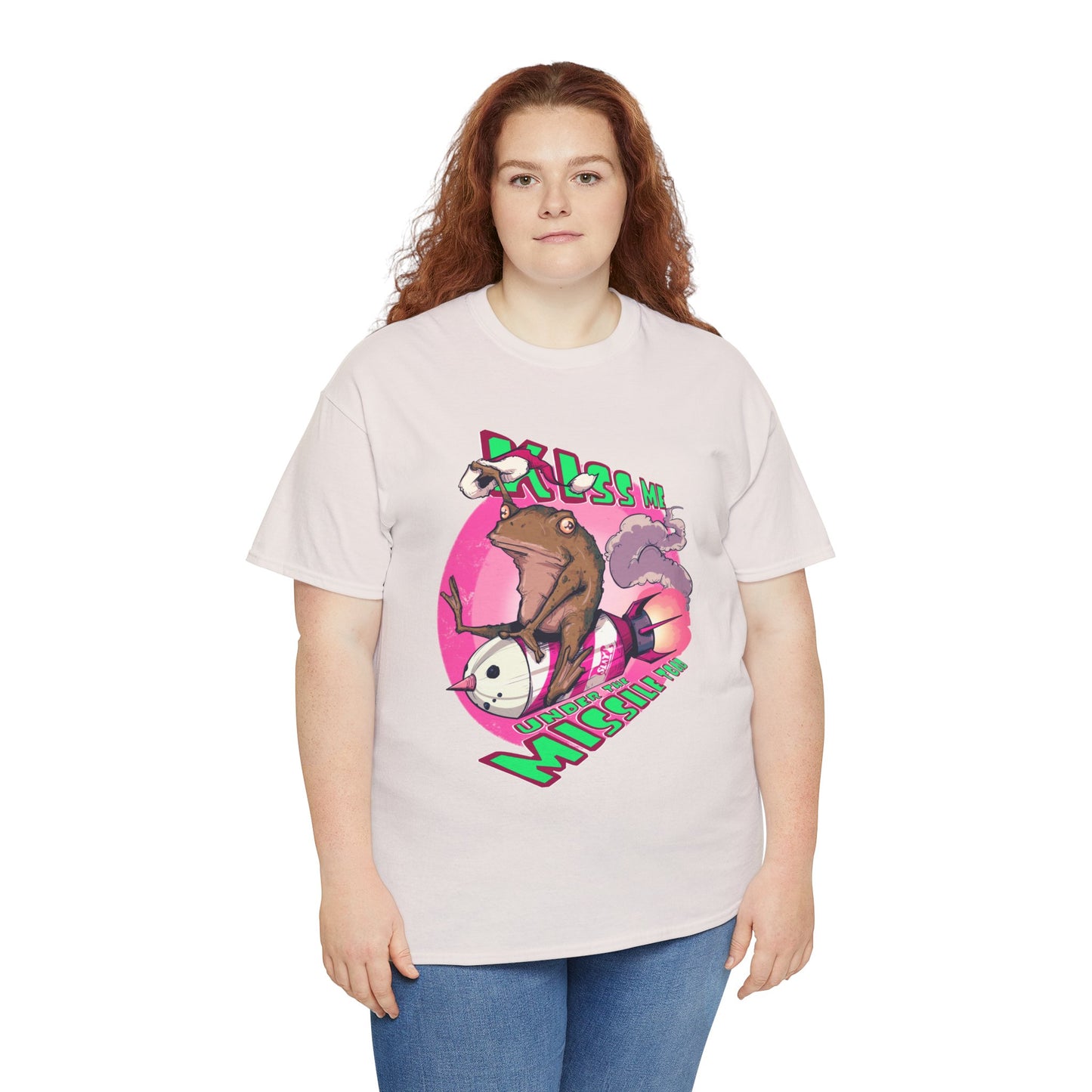 Kiss Me Under The Missile Toad Unisex Heavy Cotton Tee