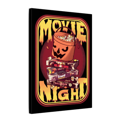 Retro Movie Night Matte Canvas Stretched