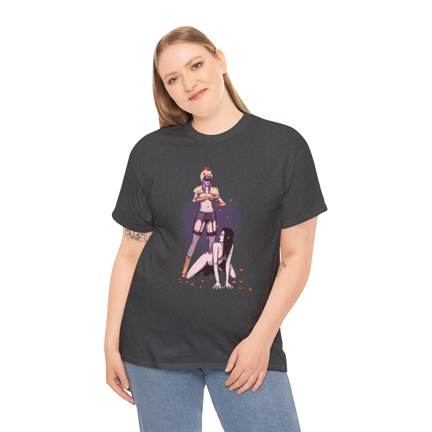 Chicken Nugget Rain Unisex Heavy Cotton Tee