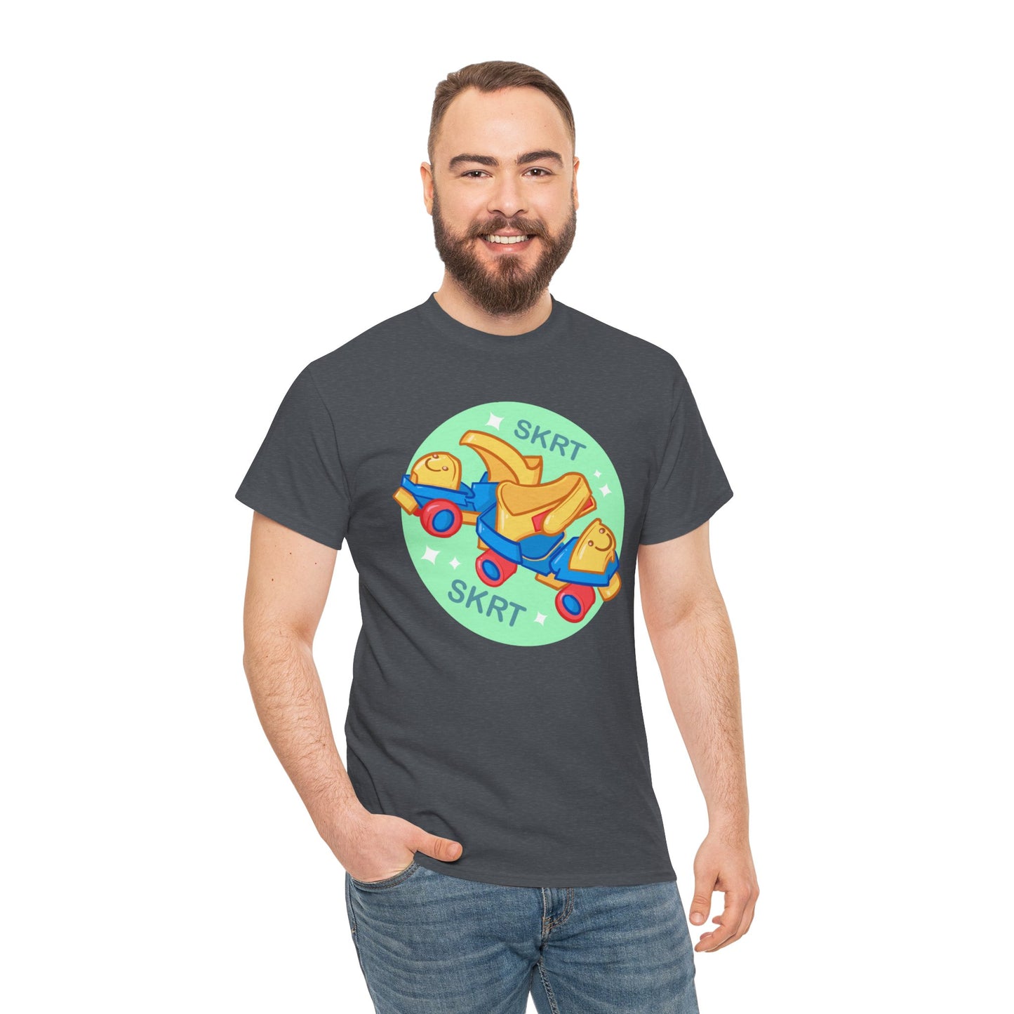 Roller Skates Unisex Heavy Cotton Tee