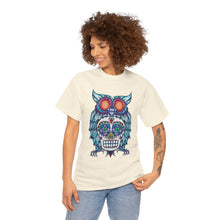 Sugar Skull Owl Unisex Heavy Cotton Tee