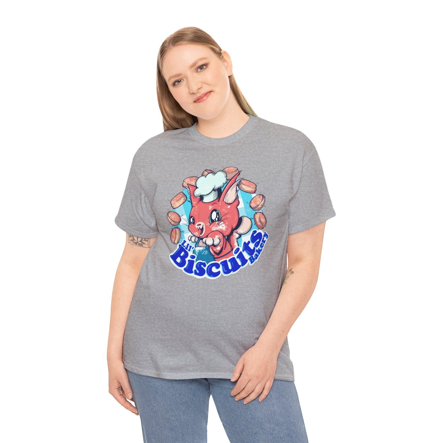 Lil Biscuits Cat Bakery Unisex Heavy Cotton Tee