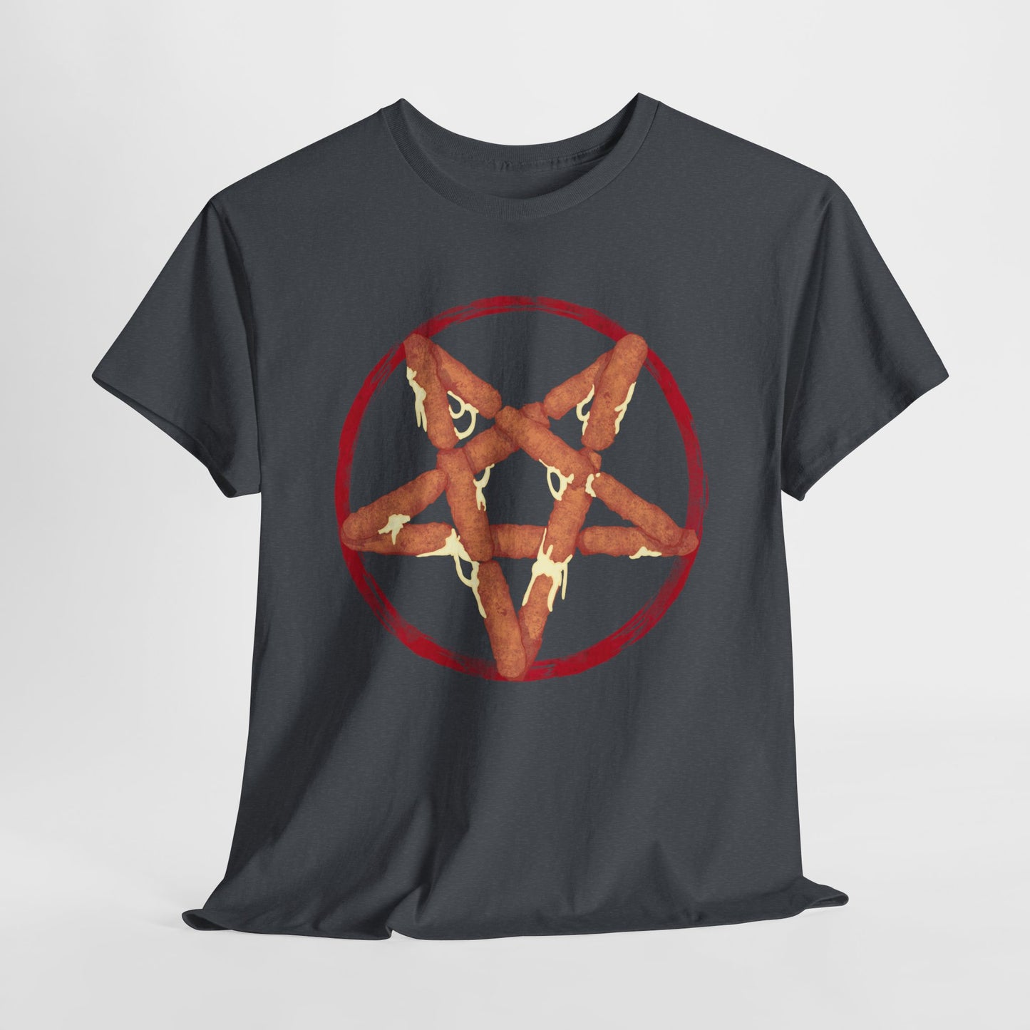 Mozzarella Stick Pentagram Unisex Heavy Cotton Tee