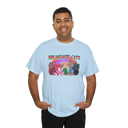 Breakfast Cats Unisex Heavy Cotton Tee