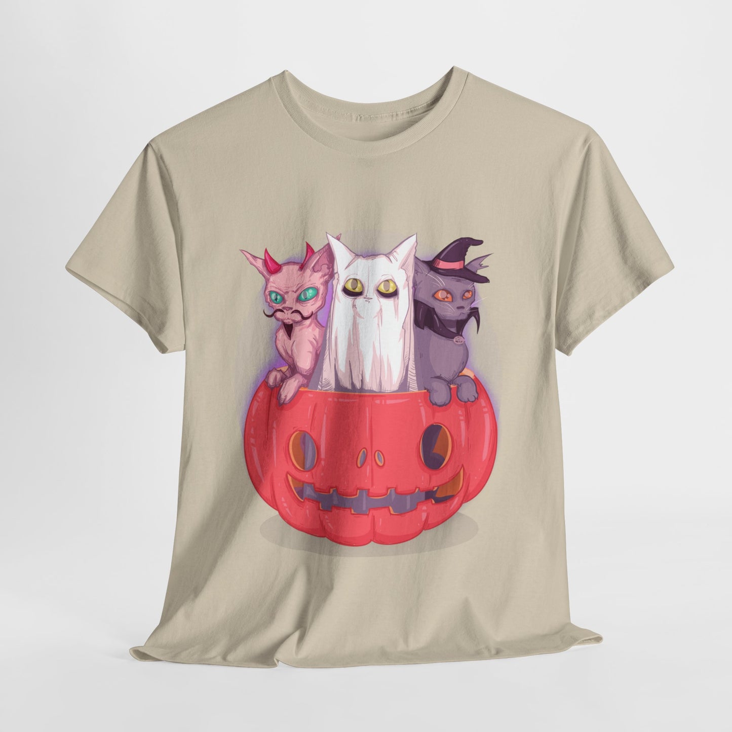 Meow-lloween Unisex Heavy Cotton Tee