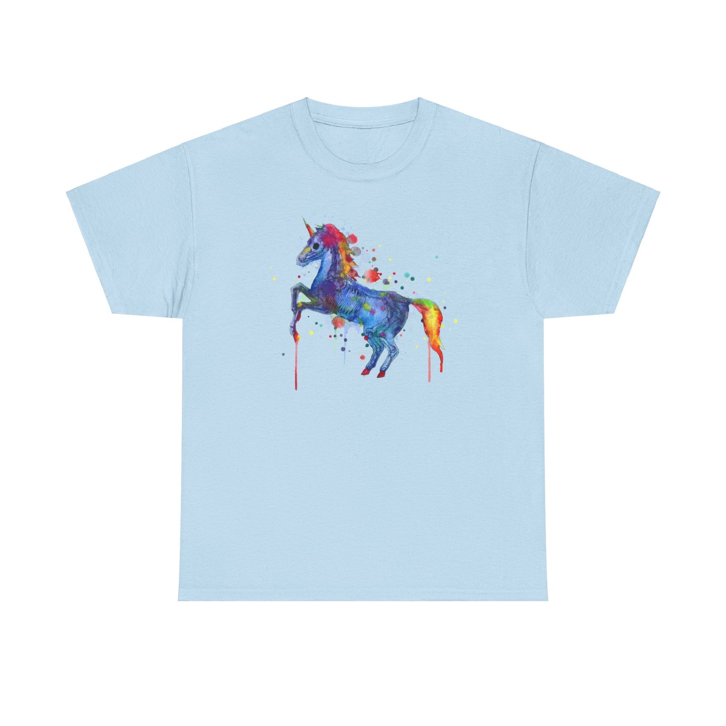 Unicorn Skeleton Unisex Heavy Cotton Tee