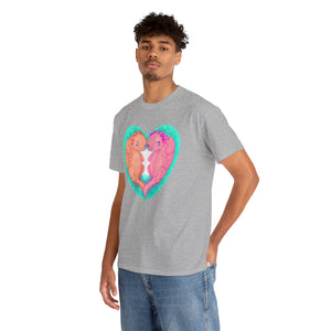 Axolotls In Love Unisex Heavy Cotton Tee