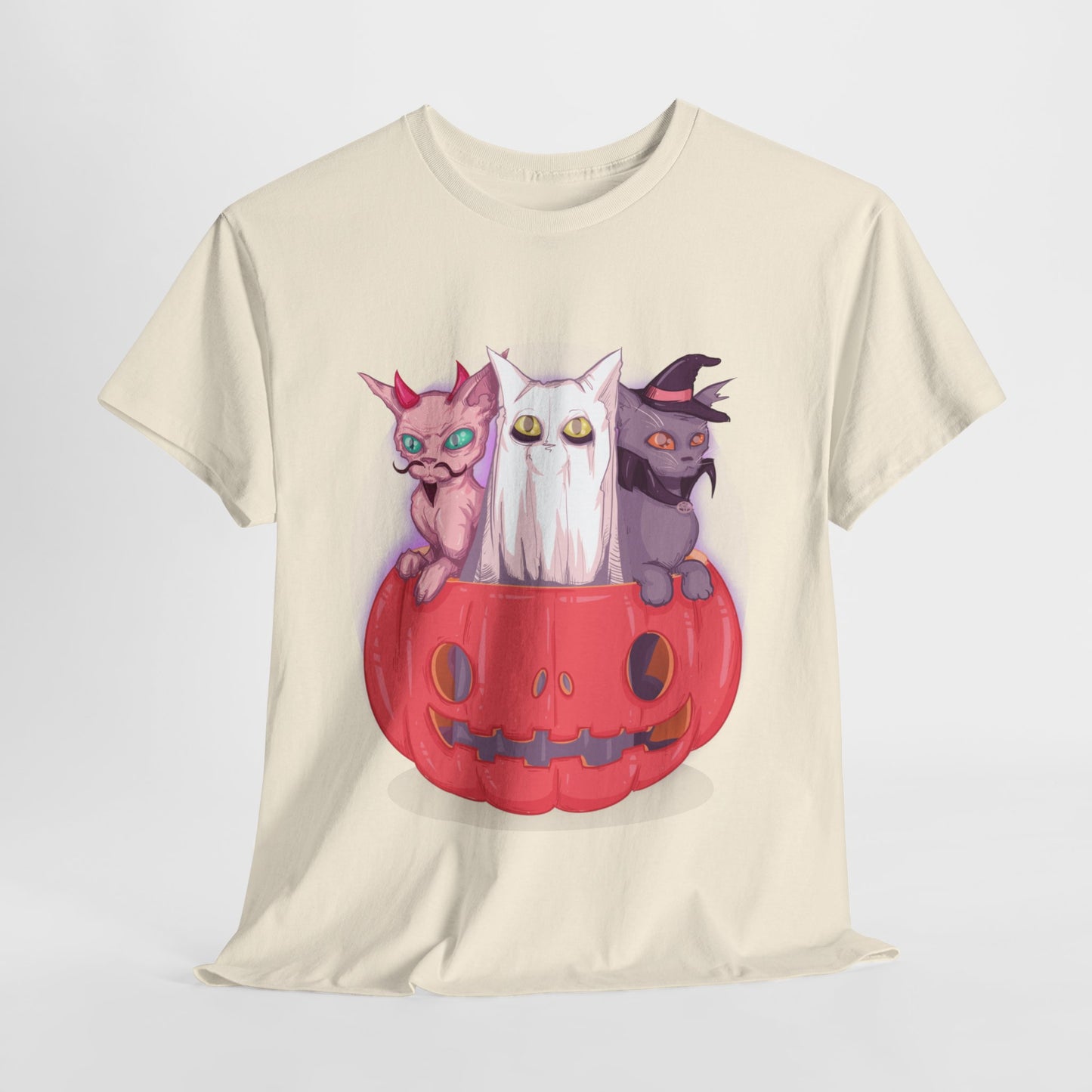 Meow-lloween Unisex Heavy Cotton Tee