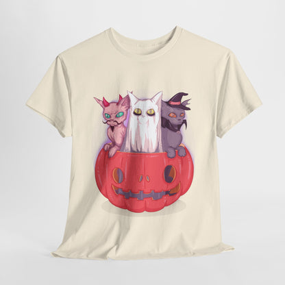 Meow-lloween Unisex Heavy Cotton Tee