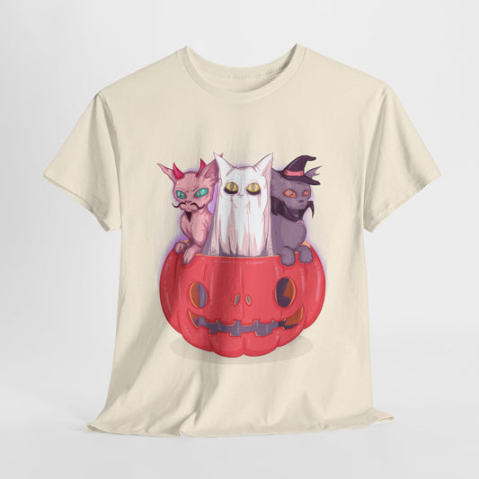 Meow-lloween Unisex Heavy Cotton Tee