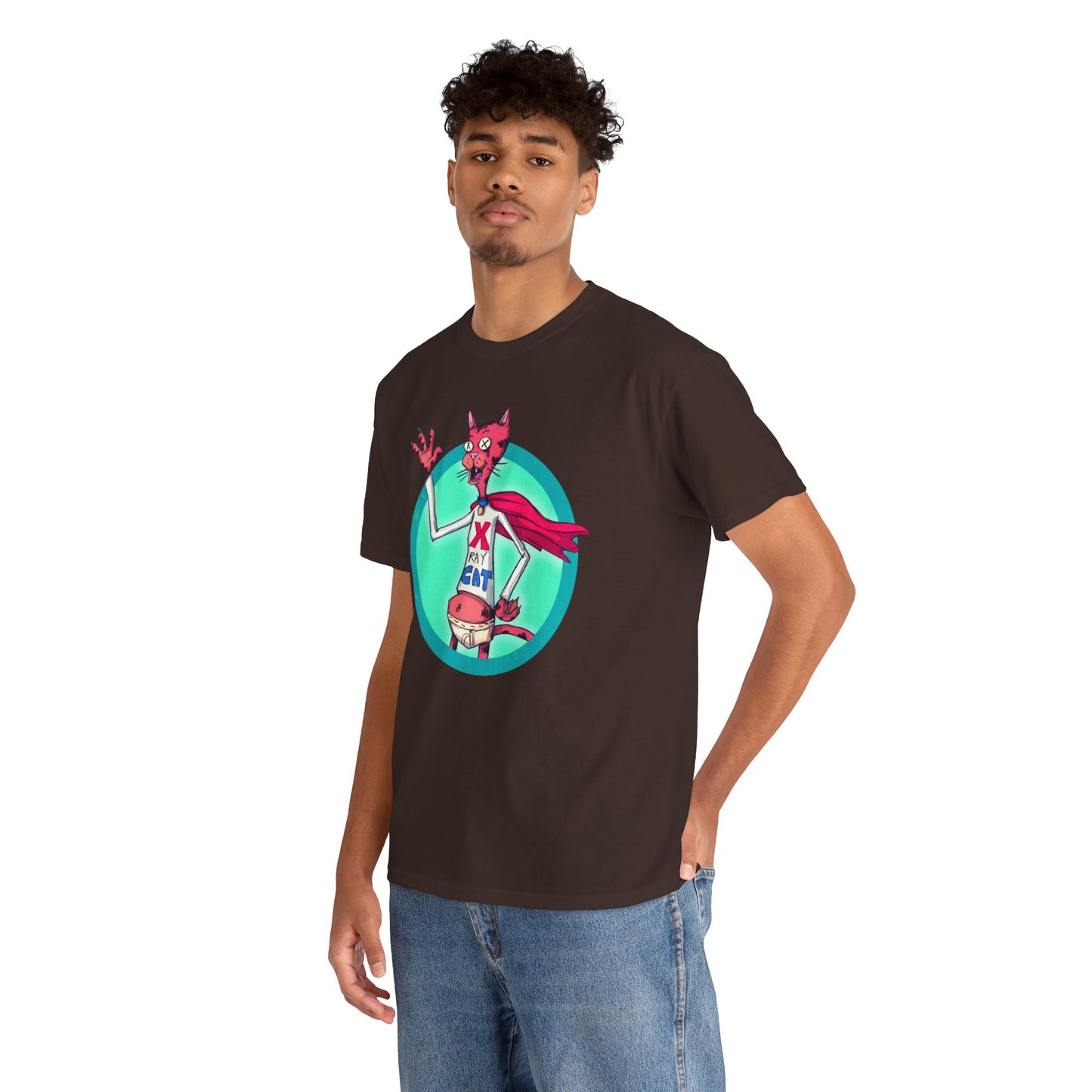 X-Ray Cat Unisex Heavy Cotton Tee