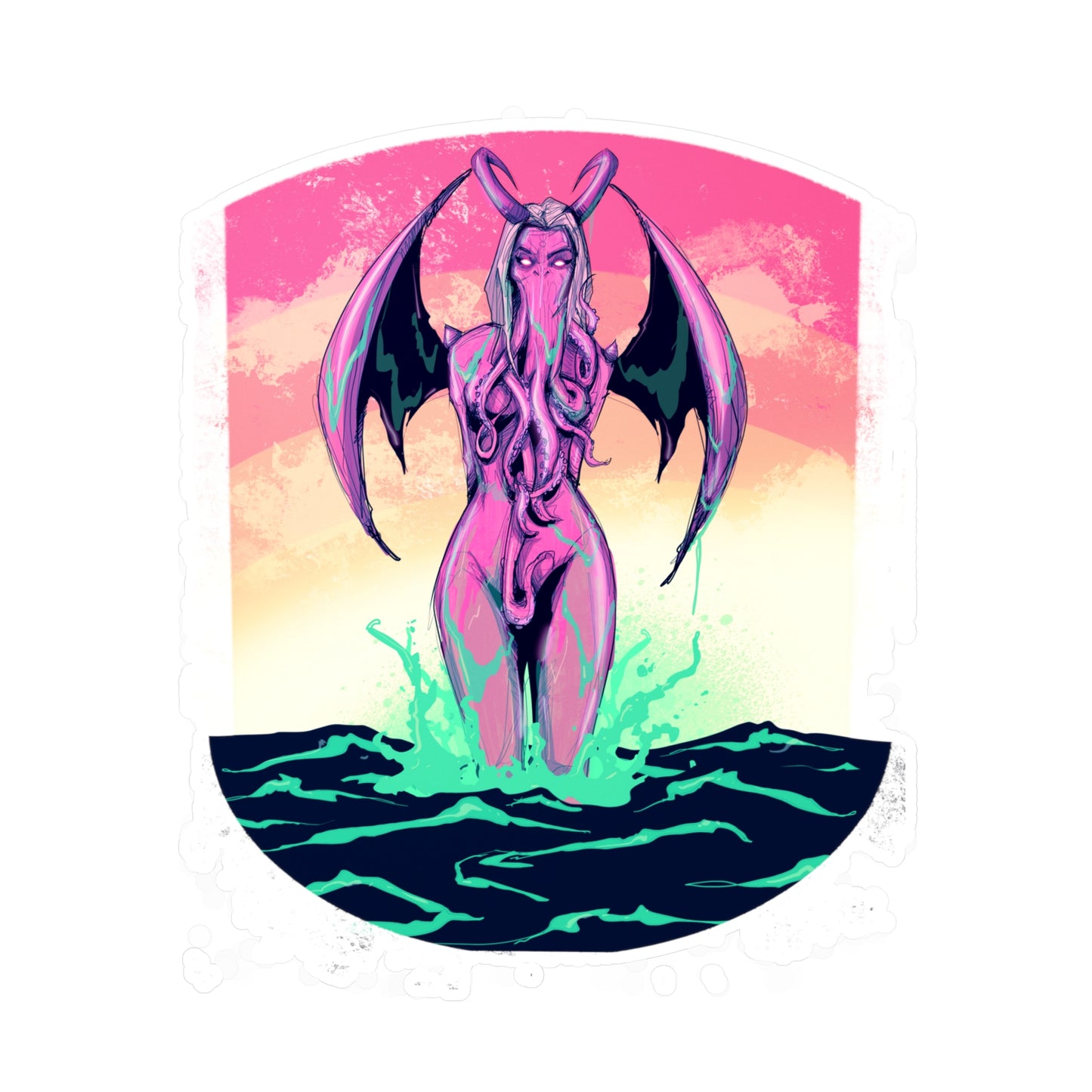 Lady Cthulhu Kiss-Cut Vinyl Decal