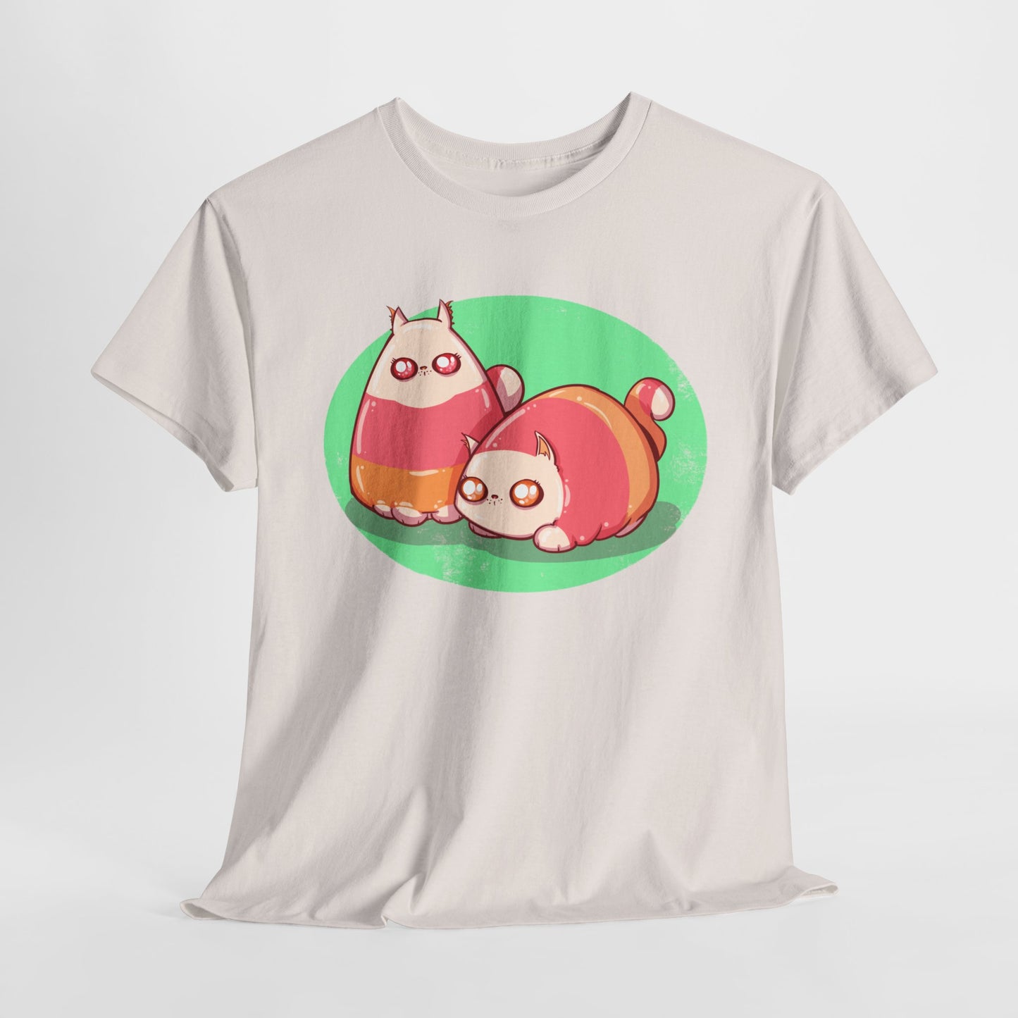Candy Corn Cats Unisex Heavy Cotton Tee