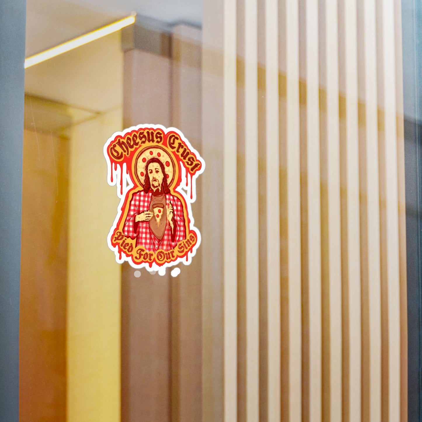 Cheesus Crust Kiss-Cut Vinyl Decal