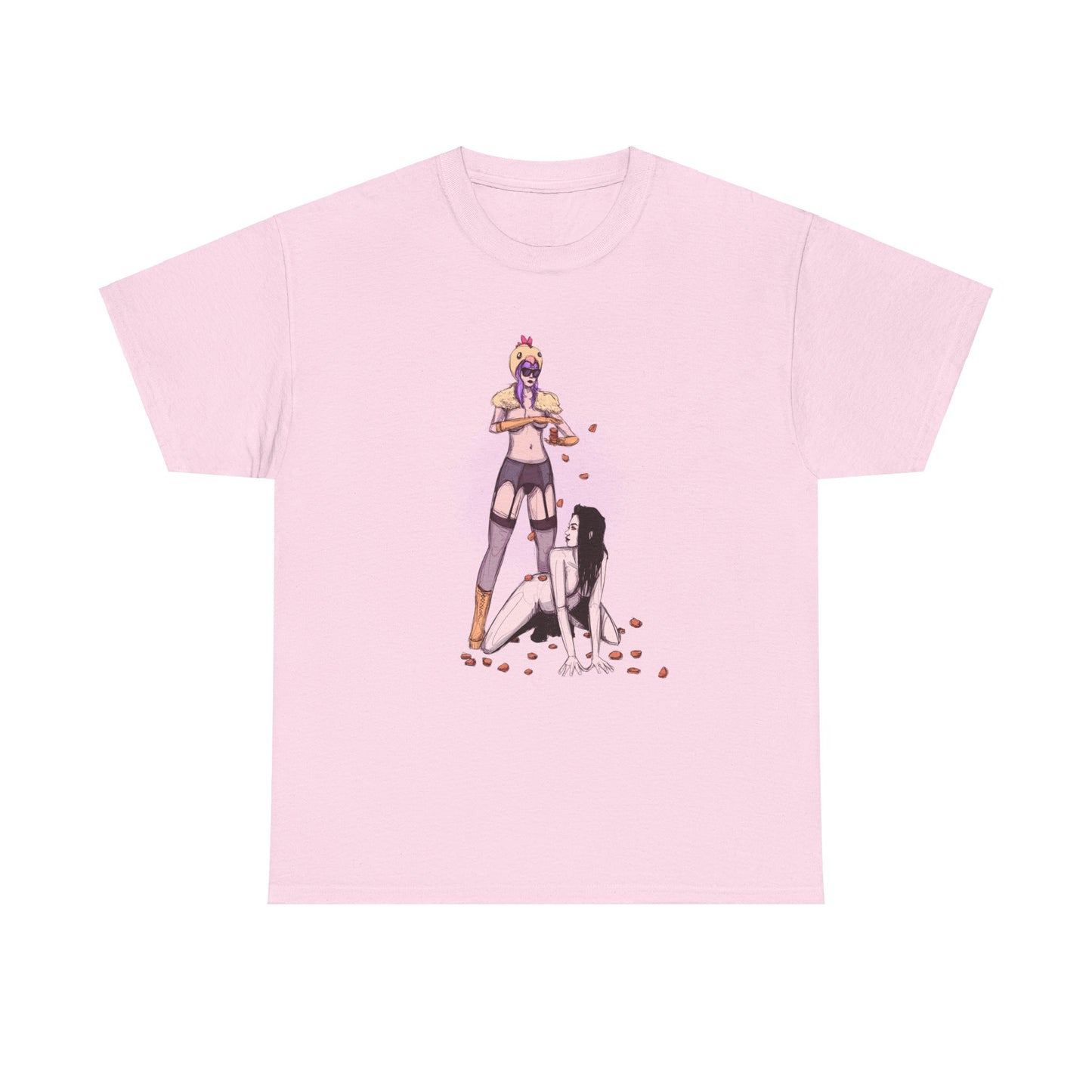 Chicken Nugget Rain Unisex Heavy Cotton Tee