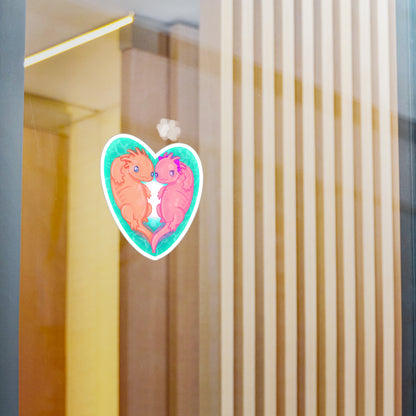 Axolotl of Love Kiss-Cut Vinyl Decal