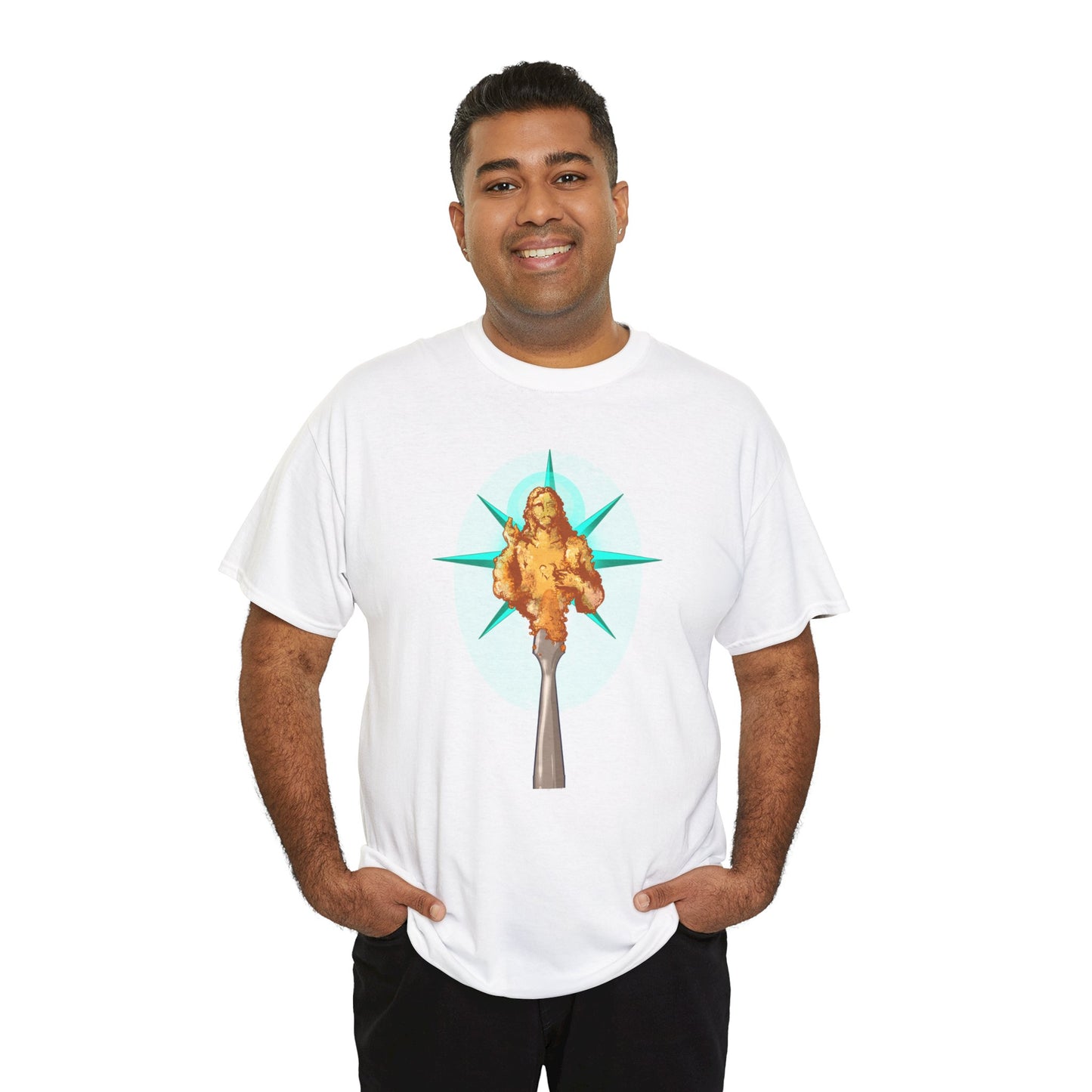 He Is Resin Unisex Heavy Cotton Tee