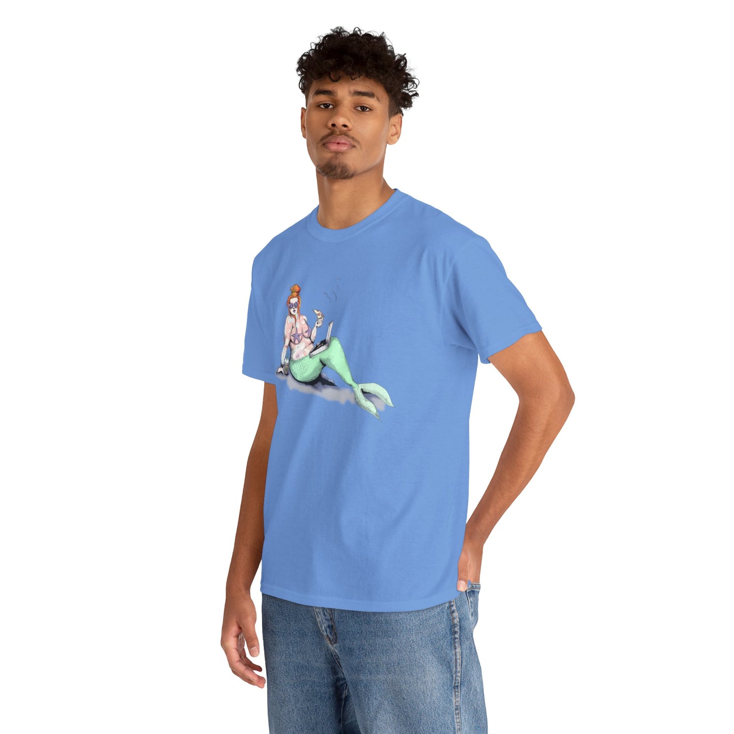 Pizza Mermaid Unisex Heavy Cotton Tee