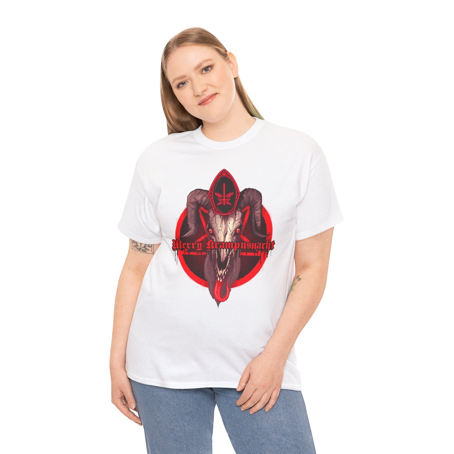 Merry Krampusnacht Unisex Heavy Cotton Tee