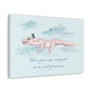 Never Give Up Canvas Gallery Wrapped Art Print