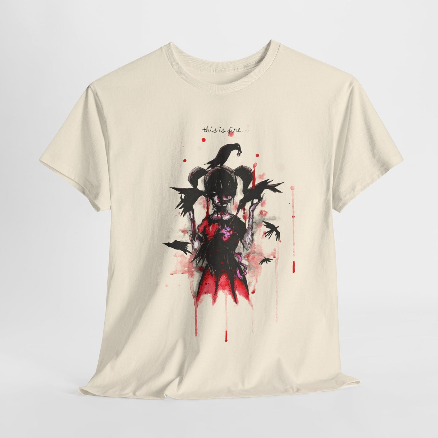 This Is Fine Unisex Heavy Cotton Tee