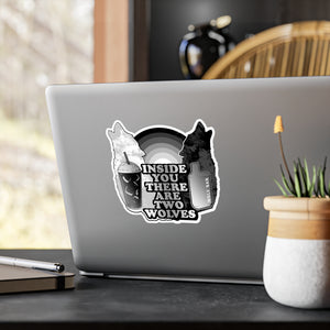 Two Wolves Kiss-Cut Vinyl Decal