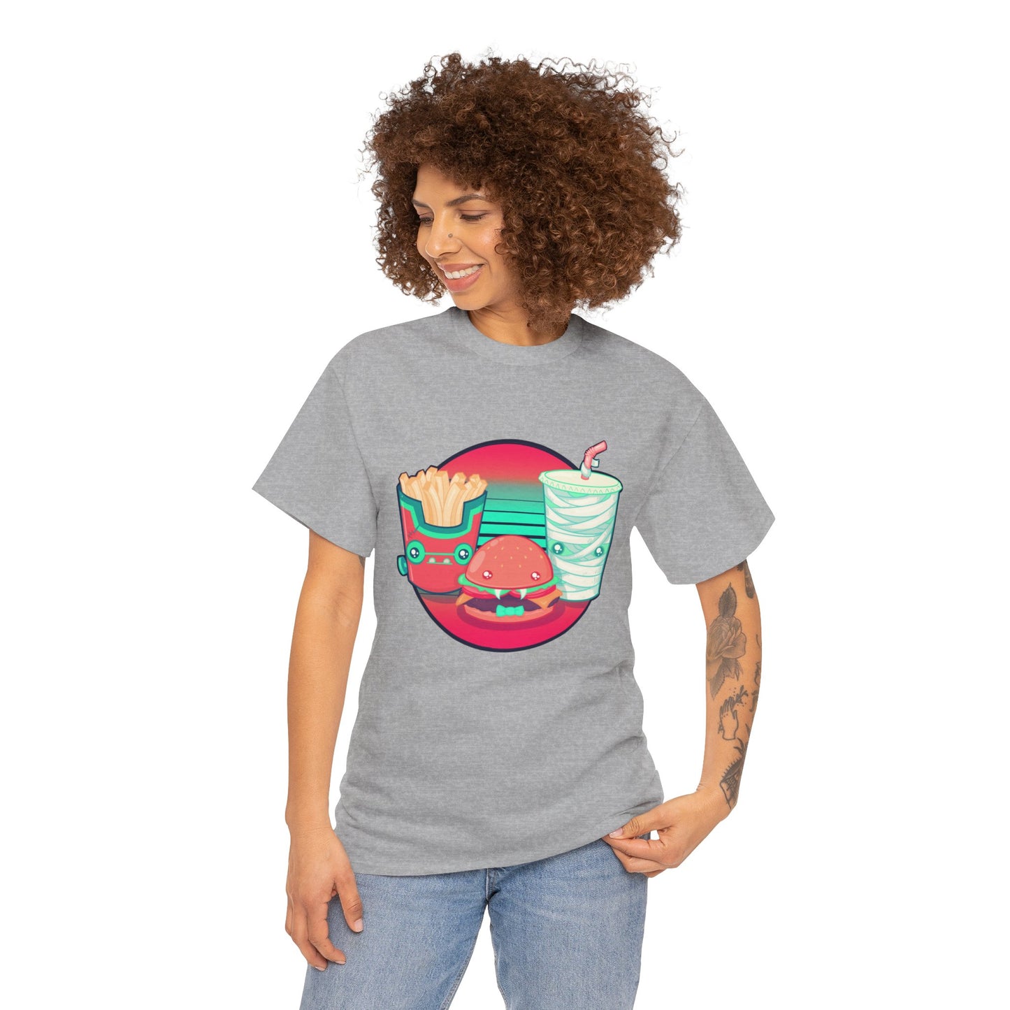 Spooky Fast Food Unisex Heavy Cotton Tee