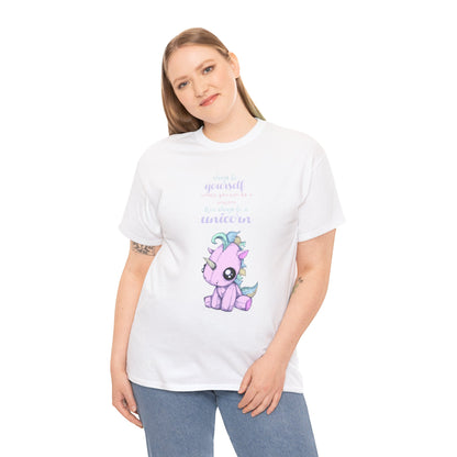 Be Yourself Unicorn Unisex Heavy Cotton Tee