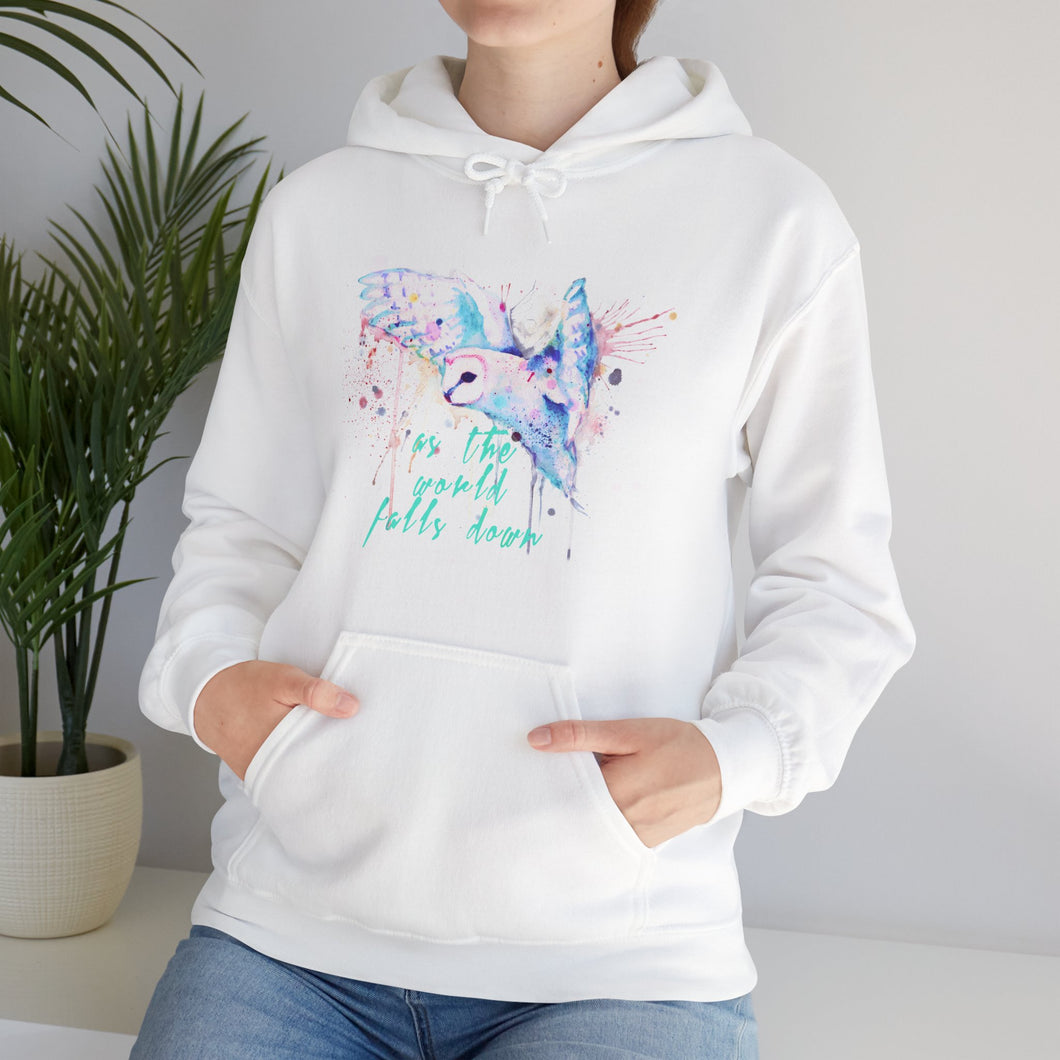 Rainbow Barn Owl (Goblin Variant) Unisex Heavy Blend Hooded Sweatshirt