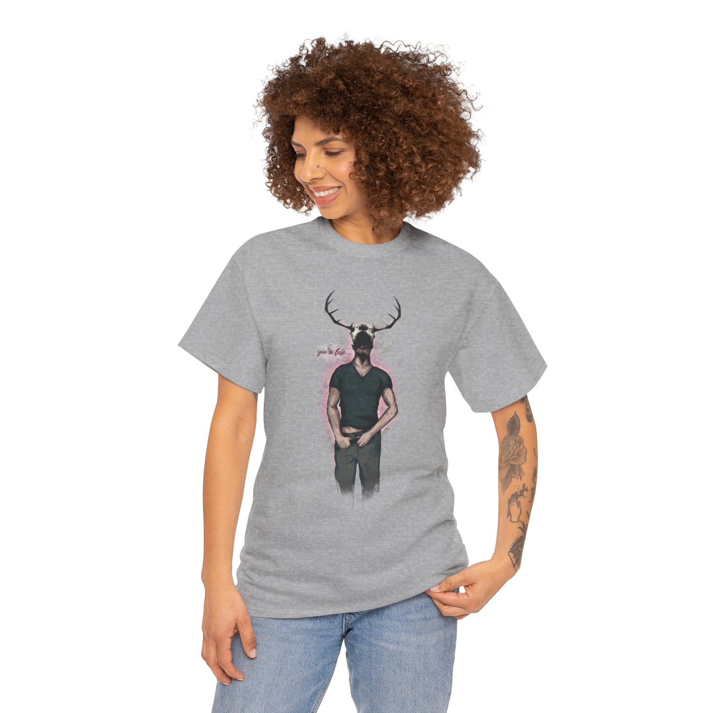 Deer Daddy Series 5: Youre Late Unisex Heavy Cotton Tee