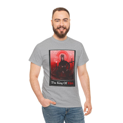 King Of Filth Tarot (Front & Back Print) Unisex Heavy Cotton Tee