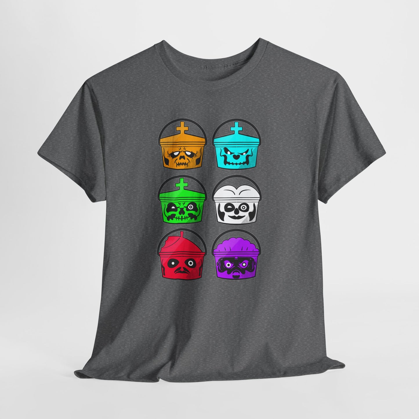 Evil Pope Halloween Pails Unisex Heavy Cotton Tee