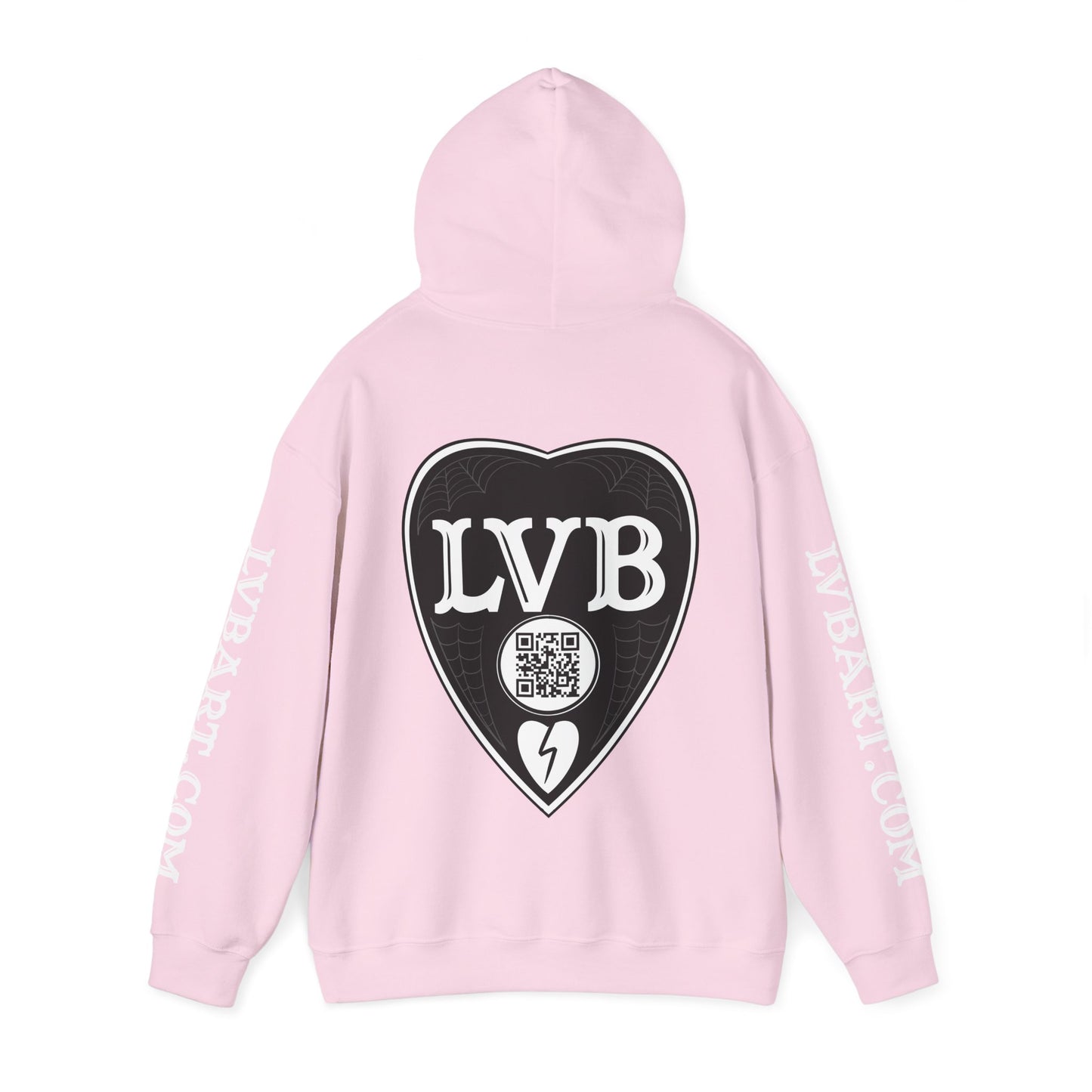 LVB Logo Front, Back, Sleeves Heavy Blend Hooded Sweatshirt