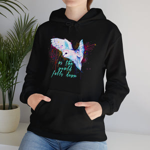 Rainbow Barn Owl (Goblin Variant) Unisex Heavy Blend Hooded Sweatshirt