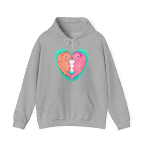 Axolotls In Love  Unisex Heavy Blend Hooded Sweatshirt