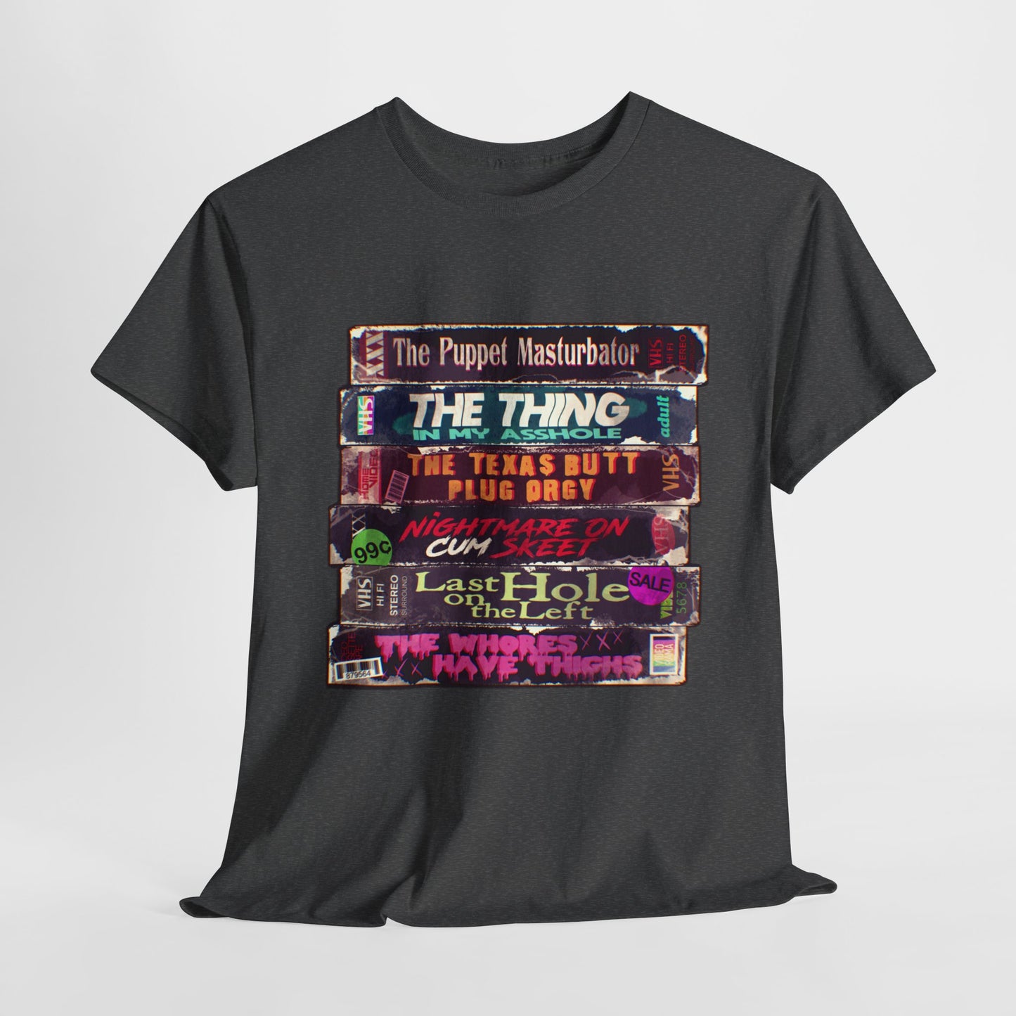 Adult Horror VHS Unisex Heavy Cotton Tee