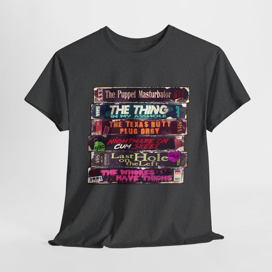 Adult Horror VHS Unisex Heavy Cotton Tee
